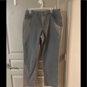 Jones New York Lexington Straight Gray Jeans 16s